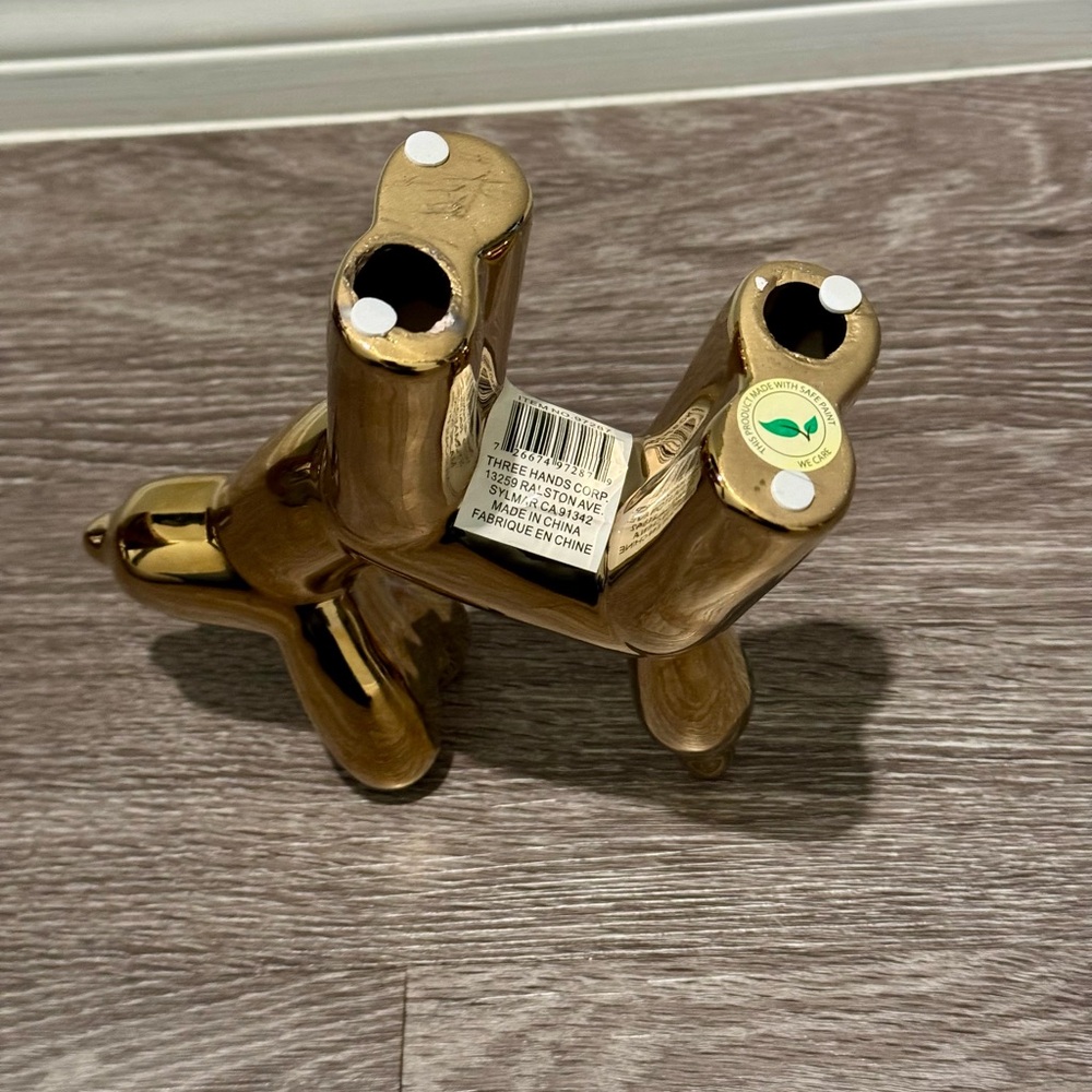 Three Hands Corp Gold Balloon Dog Desk/Shelf/Table Decoration NWT. - Picture 7 of 9